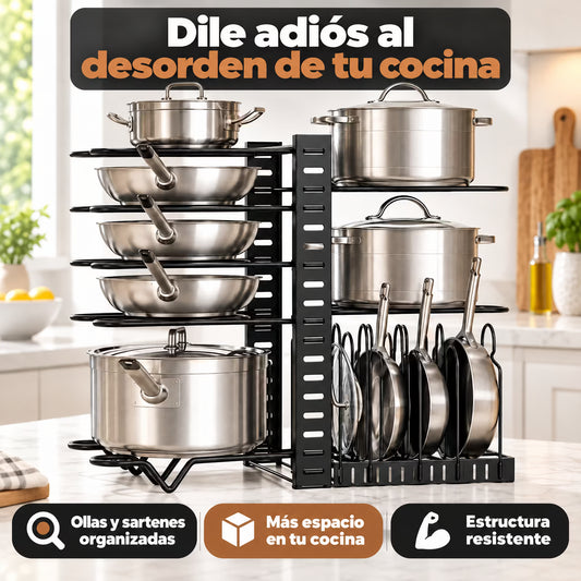 PotRack® – Organizador de Ollas y Sartenes