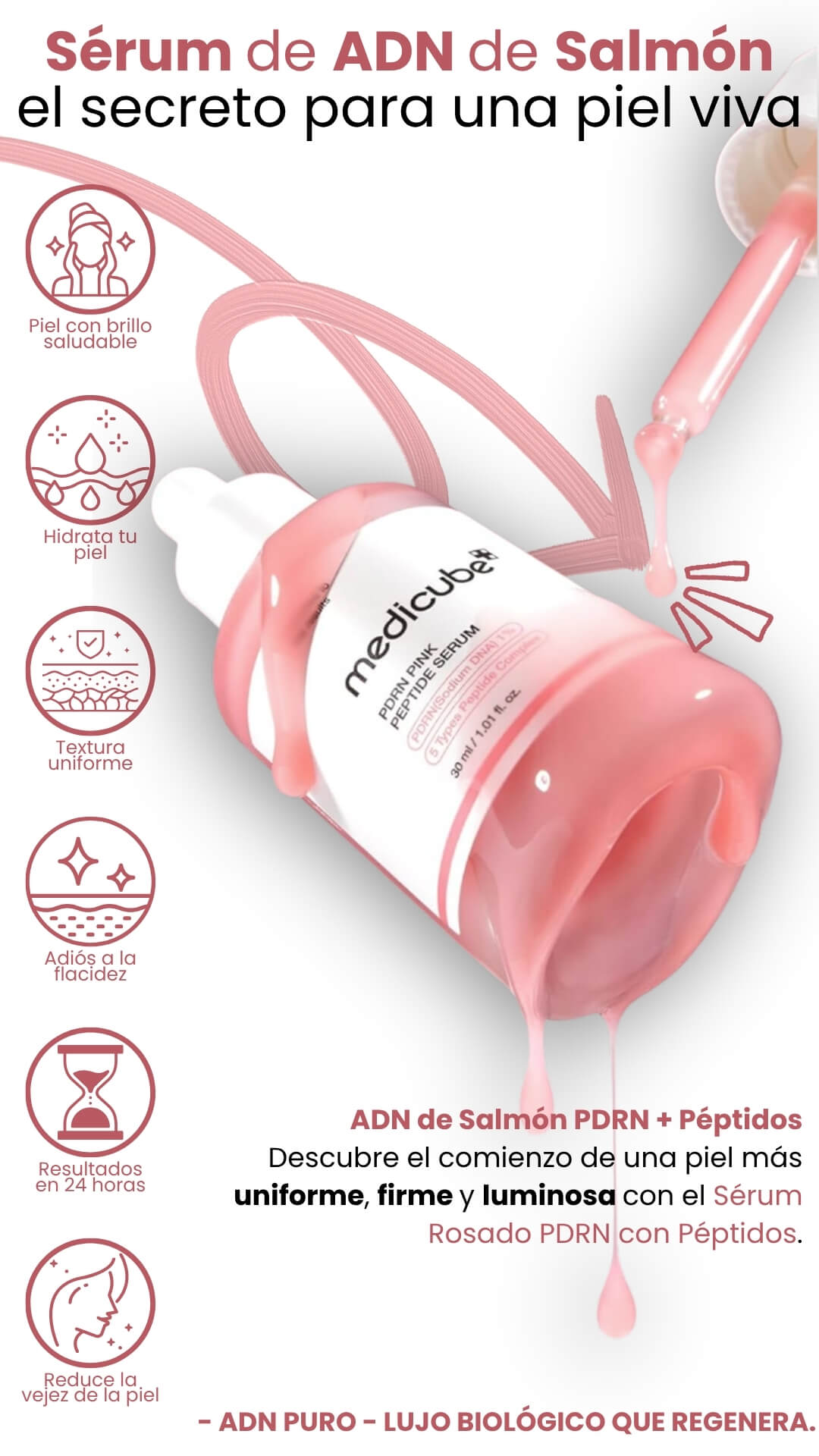 ¿Tu piel ya no refleja juventud? Renuévala con ADN puro, Sérum de Salmón medicube